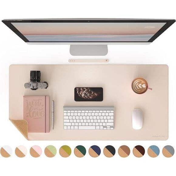 Dual-Sided Desk Pad, Natural Cork & PU Leather Mouse mats for Office and Home - Picture 8 of 8